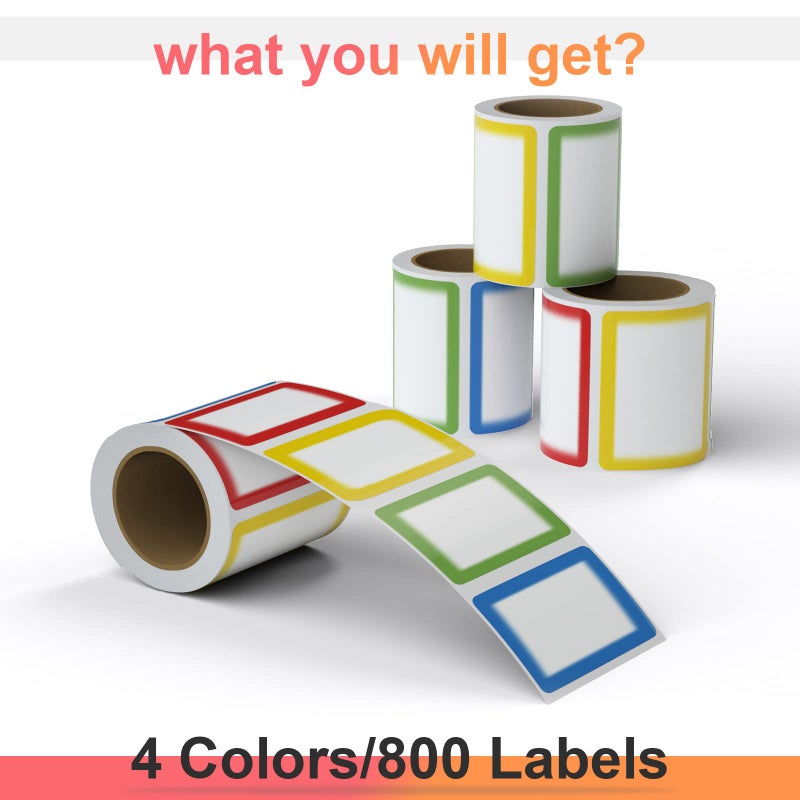 MFLABELÂ® Colorful Name Tag Labels - 800-Pack Writable Stickers for Kids, Office, School & Events, 3.5 x 2.25 Inch, Easy to Peel & Stick, Waterproof Name Tags for Organizing, ID, Party & Classroom Use - Image 4